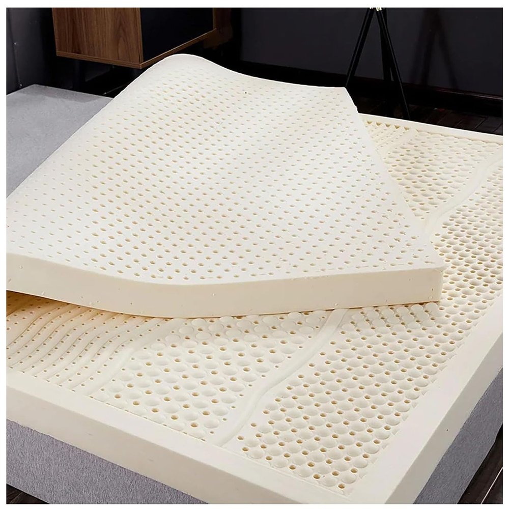 100% Natural Latex Mattress - Pressure Relieving, Cool Sleep Support for Single Bed & Dorm - Full Size 54"75"1" - Eco-Friendly, Comfortable Sleep Solution