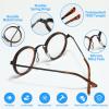 JOLLYNOVA Retro Round Blue Light Blocking Reading Glasses for Women Men,Metal Anti UV Readers (Leopard & Single Vision, 1.5, x) view 3