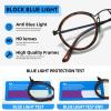 JOLLYNOVA Retro Round Blue Light Blocking Reading Glasses for Women Men,Metal Anti UV Readers (Leopard & Single Vision, 1.5, x) view 4