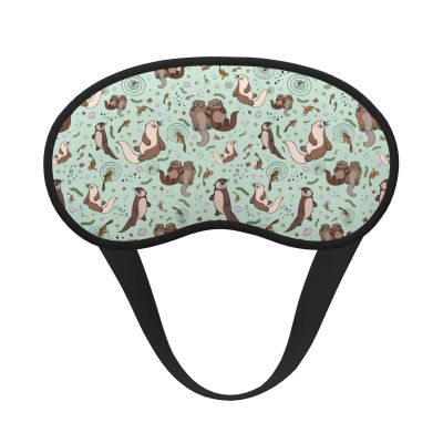 Xtpshn Cute Sea Otters Adjustable Strap Eye Cover Sleep Eye Mask for Travel Nap Shift Work Office