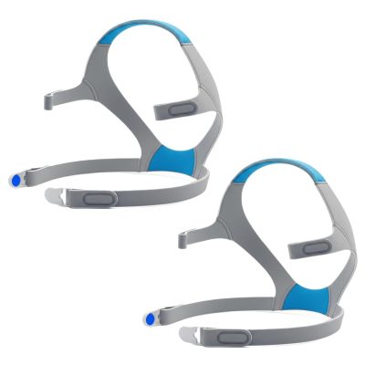 2Pcs Airfit F20 CPAP Headgear for Men & Women -Adjustable Anti Leak Head Strap, CPAP Mask Headgear Straps with Clips, Comfort Fit for Side/Back Sleepers, Lightweight & Machine Washable (Without Mask)