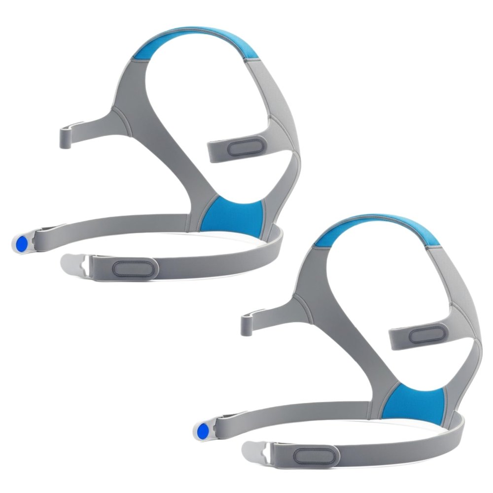 2Pcs Airfit F20 CPAP Headgear for Men & Women -Adjustable Anti Leak Head Strap, CPAP Mask Headgear Straps with Clips, Comfort Fit for Side/Back Sleepers, Lightweight & Machine Washable (Without Mask)
