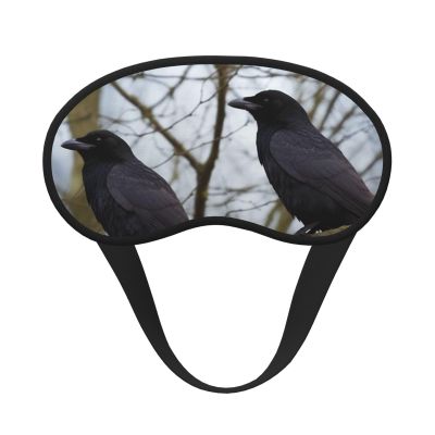 Black Crow Birds Sleep Mask Soft Comfortable Eye Mask with Adjustable Strapblackout Eye Sleep Shade Cover for Women Girls Men Travel Yoga Nap Shift Work