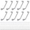 10 Pack Shower Grab Bars for Bathtubs and Showers Stainless Steel Safety Handrails for Elderly, Seniors, and Handicap Anti-Slip Bathroom Assist Handle (12.79, Silver) view 1