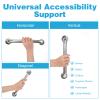 10 Pack Shower Grab Bars for Bathtubs and Showers Stainless Steel Safety Handrails for Elderly, Seniors, and Handicap Anti-Slip Bathroom Assist Handle (12.79, Silver) view 3