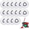 16 Pack Spin Mop Replacement Head Microfiber Mop Heads Replacements Easy Wring Mops Refill White Swivel Mops Refill for Floor Cleaning Kitchen Living Room Bathroom view 1