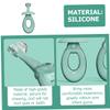 Didiseaon Silicone Training Toothbrush Three Side Soft Bristle Oral Cleaner for Lightweight Tear Resistant Teeth Brush with Ring and Gentle for Gum Relief view 3