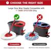 16 Pcs Spin Mop Replacement Heads, White Large 360 Easy Wring Spin Mop 100% Microfiber Refill, Easy Cleaning Spin Mop Heads, Deep Clean, Machine Washable for Easy House Cleaning Floor Mopping view 3