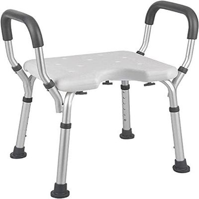 Adjustable Bathtub Shower Chair, Non-Slip Medical Shower Stool for Elderly, Lightweight Bath Bench with Backrest, Safety Seat for Seniors Disabled