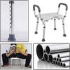 Adjustable Bathtub Shower Chair, Non-Slip Medical Shower Stool for Elderly, Lightweight Bath Bench with Backrest, Safety Seat for Seniors Disabled view 3