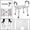 Adjustable Bathtub Shower Chair, Non-Slip Medical Shower Stool for Elderly, Lightweight Bath Bench with Backrest, Safety Seat for Seniors Disabled view 4