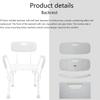 Shower Chair with Arms and Back Bath Chairs for Elderly and Disabled Adjustable Height Bathroom Chair Shower Stool,Bathroom Safety Seat(White,Big feet) view 4