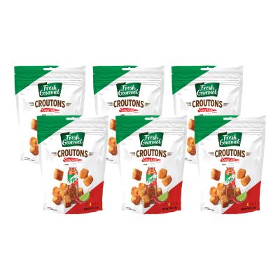 Fresh Gourmet Chili Lime Crouton Salad Topper and Snack, 4 OZ. (Pack of 6)