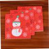 Didiseaon 50PCS Christmas Snowman Printed Napkins Disposable Wood Pulp Dinner Napkins for Holiday Birthday Party Shower Xmas Table Supplies view 3