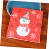 Didiseaon 50PCS Christmas Snowman Printed Napkins Disposable Wood Pulp Dinner Napkins for Holiday Birthday Party Shower Xmas Table Supplies view 4