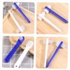 SKISUNO 4 pcs Portable Denture Cleaning Brush Double Heads Lightweight Toothbrush for Travel Elderly Care Durable Plastic Handle Easy Grip view 4