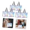 NUOBESTY 6Pcs Medium Non Woven Gift Bags with Laminated Surface Durable Reusable Tote Bags for Wedding Party Grocery Shopping and Gift Packaging view 4
