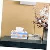 Unomor Wooden Tissue Box Cover with Design Stylish Home Decoration for Living Room and Bedroom Smooth Polished Surface Compact Napkin Holder for Office and Dining Room Use view 3