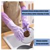 SQYDFDC 2 Pairs of Silicone dishwashing Gloves, Kitchen Gloves for Washing Dishes, Reusable Waterproof dishwashing Cleaning Brushes, for pet Cleaning Green No Velvet inside2pcs view 3
