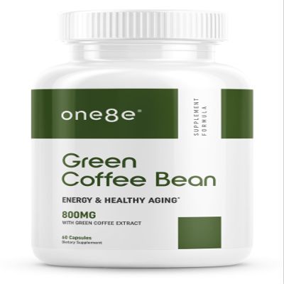 ONE8E Green Coffee Bean Extract 60 Capsules Standardized Chlorogenic Acid (CGA) + Caffeine Blend, Supports Energy, Blood Sugar & Healthy Aging