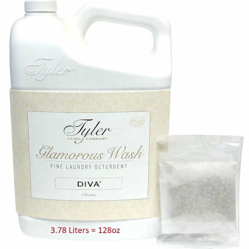 Tyler Candle Wash Diva 128 Fl Oz Laundry Detergent/w Dryer Sachet Single Pouch ilx