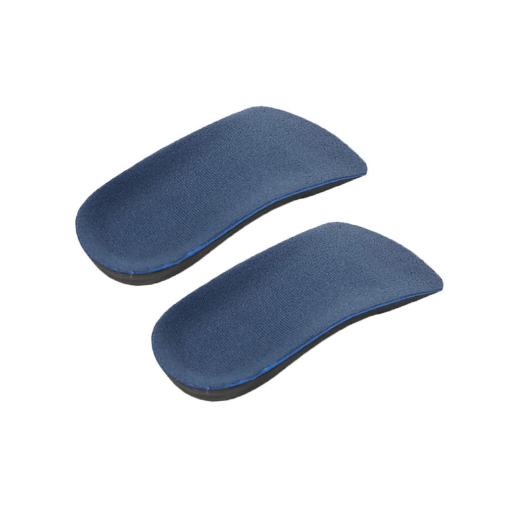 OUNONA Orthotic Insoles for Women with Arch Support and Metatarsal Pad Flat Cushion for Plantar Fasciitis Diabetes Fallen Arches Blue Black