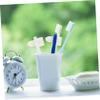 VICASKY 2pcs Dual Head Denture Cleaning Brushes T Shaped Toothbrushes for False Teeth Care with Firm Nylon Bristles White Blue for Stain Removal and Fresh Breath view 4