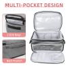 ALSLEA First Aid Bag Empty, Small Medicine Bag Portable Medical Supplies Organizer for Travel, Home, Office, Car, Outdoor, Camping, Hiking (Gray) view 3
