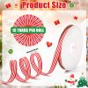 SEPGLITTER 15 Yards 0.4 Inch Red White Striped Ribbon for Christmas Decor view 2