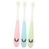 Baluue 3Pcs Cartoon Toothbrush with Soft Bristles Travel Friendly Household Toothbrushes for Daily Use Gentle Silicone Handle Random Candy Colors Random Color