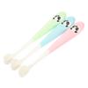 Beatifufu 3Pcs Toothbrushes with Soft Bristles Cartoon Candy Color Panda Silicone Handle Ergonomic Design for Durable Material Comfortable and Safe Household Toothbrush Random Color view 1