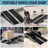 10FT Portable Wheelchair Ramp, Non-Slip Aluminum Folding Handicap Ramp, 800 LBS Capacity Wheel Chair Ramps for Home Steps, Door Threshold Scooter Ramp view 4