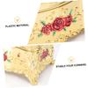 UKCOCO High End European Style Napkin Holder with Rose Pattern Detachable Tissue Box for Home Office Car Use Stylish Reusable Tissue Dispenser with Gold Edged Design view 3