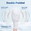 JFNoraiva Protective Mittens 2 PCS Hand Mittens with Padding on Both Sides,Stop Nail Biting,Dementia Gloves for Elder with Wide Hook and Loop Tape(White) view 2