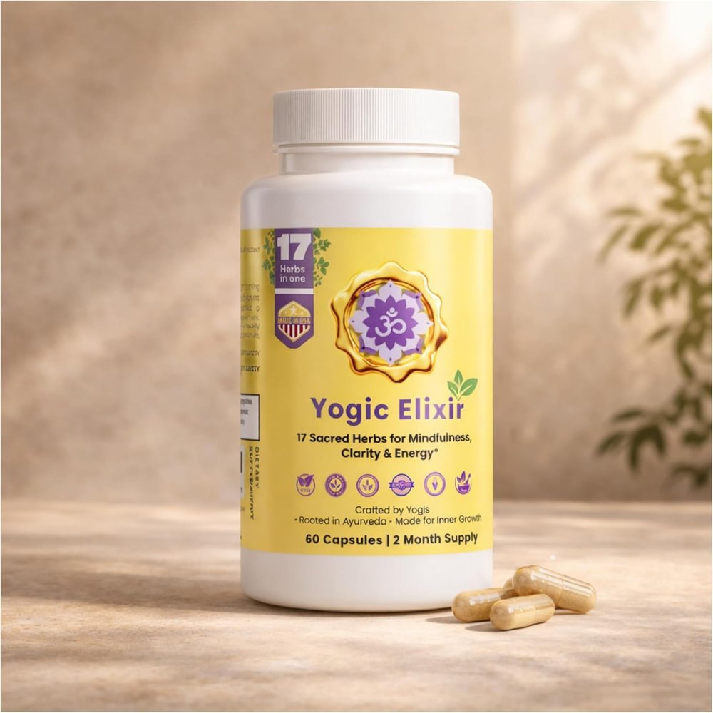 17 Herb Ayurvedic Adaptogen Blend with Turmeric Ashwagandha Shilajit Cinnamon Supplement for Stress Relief, Energy Support and Focus Vegan Non GMO 60 Capsules