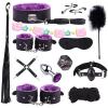 12 Piece Combination Smooth Leather Bedroom Fitness Multifunctional Adjustable Set, Cube Dice and Sleep Eye Mask Assembly-D6 view 1