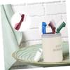 VICASKY 3pcs Double Headed Denture Cleaning Brush with Non Slip Handle Durable Hard Bristles for False Teeth Care Ergonomic Design for Easy Access Lightweight Portable Toothbrushes for view 4