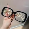 AOOLIA Square Reading Glasses for Women, Stylish Metal Reader for Girl Ladies, Anti-Blue Light Anti-glare Clear Lens Eyeglasses (Black, 3, x) view 4