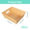 10 Pack Empty Gift Basket with Handle 9.84" X 8.39" Thick Cardboard Baskets For Gifts Empty Market Trays To Christmas Thanksgiving Fill Package Wrapping Wedding Birthday Easter Farmers Market view 2