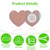 IANFAN 50 Pcs Castor Oil Patches, Anti Leakage Castor Oil Pack Wrap for Belly Button Disposable Belly Button Patches Self-Adhesive Castors Oils Patch Heart Shape view 3