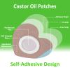 IANFAN 50 Pcs Castor Oil Patches, Anti Leakage Castor Oil Pack Wrap for Belly Button Disposable Belly Button Patches Self-Adhesive Castors Oils Patch Heart Shape view 4