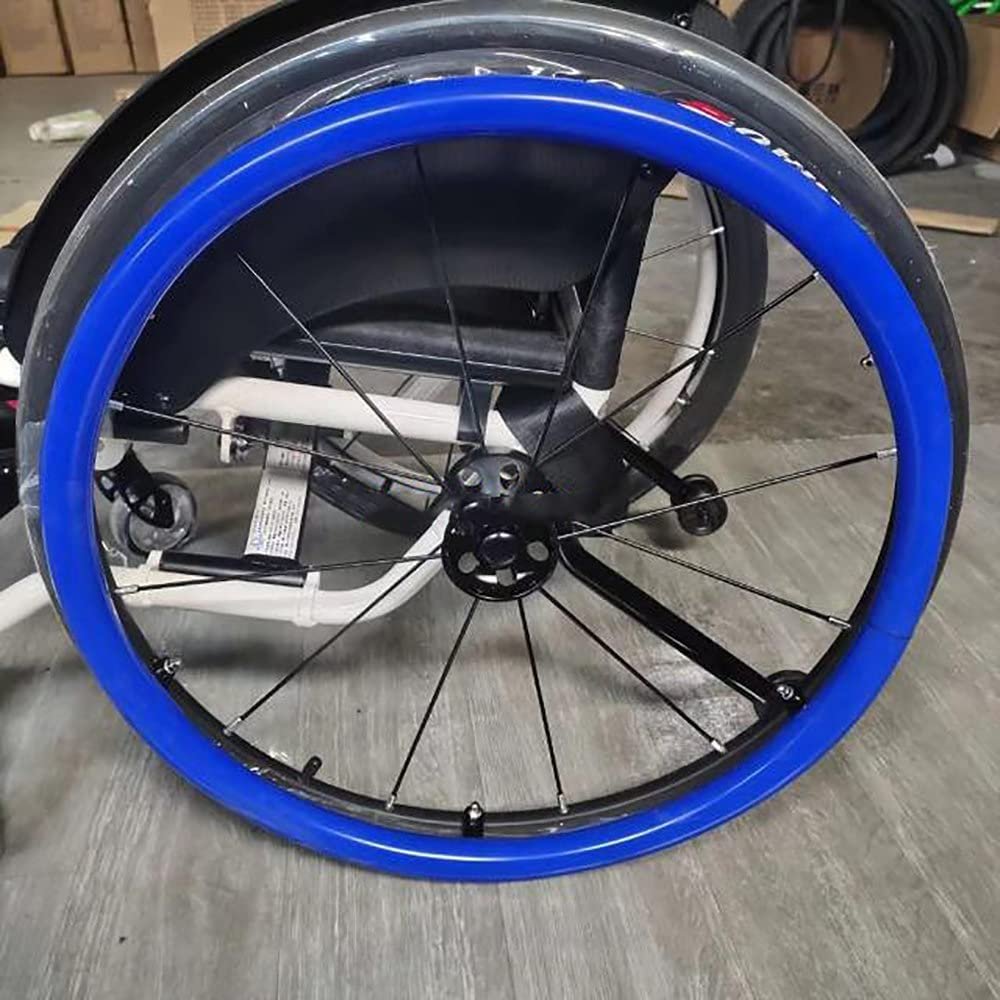Wheelchair Pusher Cart Ring Protective Sleeve (24-Inch/One Pair) Silicone Hand Push Cover Non-Slip Improve Grip and Traction
