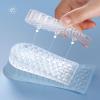 1 Pair Height Increase Insoles, 2cm Silicone Multilayer Level up Shoe Balancer Shock Absorbing Transparent Sports Shoe Insoles for Men Women (Two Pairs) view 2