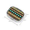2 Compartment Small Pill Case for Purse or Pocket Pill for Travel Gifts (Geometric Ethnic Tribal Navajo Aztec) view 3