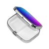 2 Compartments Travel Pill Organizer Box Small Pill Case for Pocket Purse for Medicine Vitamin (Beautiful Blue Purple Bling Glitter Sparkles Pattern) view 2