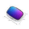 2 Compartments Travel Pill Organizer Box Small Pill Case for Pocket Purse for Medicine Vitamin (Beautiful Blue Purple Bling Glitter Sparkles Pattern) view 3