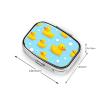 2 Compartments Travel Pill Organizer Box Small Pill Case for Pocket Purse for Medicine Vitamin (Yellow Rubber Ducks) view 3