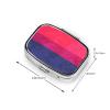 2 Compartment Medicine Pill Case for Purse & Pocket Metal Travel Pill Box (Bisexsual Pride Flag) view 3