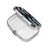 2 Compartment Medicine Pill Case for Purse & Pocket Metal Travel Pill Box (Occultism Goth Moth Dead Skull Moon) view 2