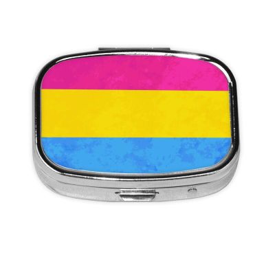 2 Compartments Travel Pill Organizer Pansexyal Pride Flag Daily Pill Case